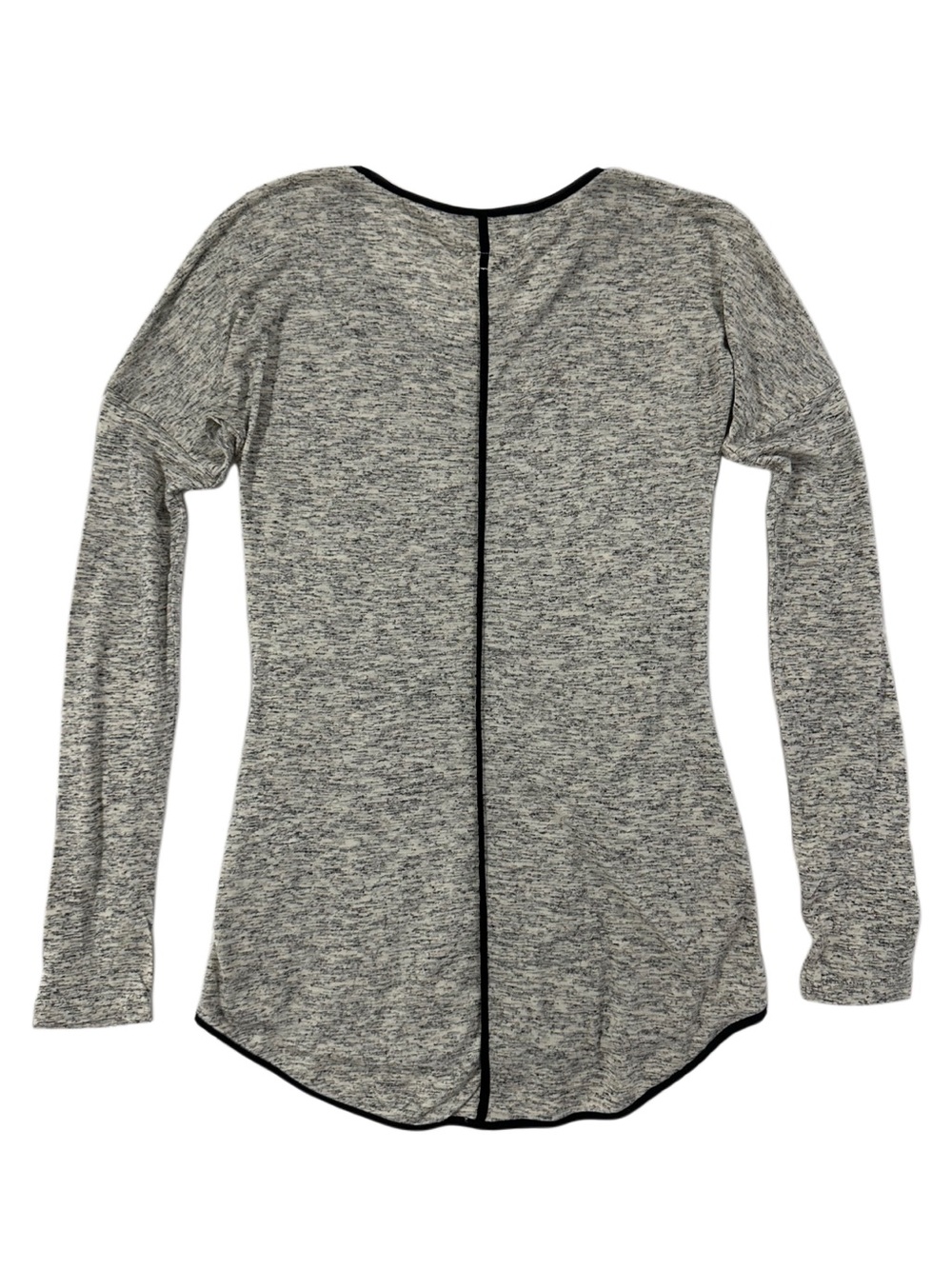 Rag & Bone New York Marled Knit Scoop Neck Long Sleeve Black Trim Top Size S - Picture 3 of 10